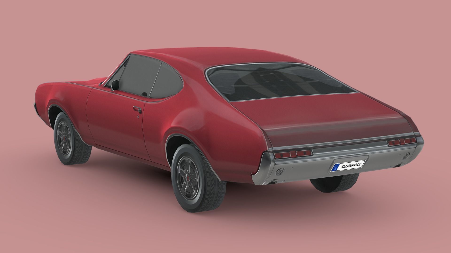 Oldsmobile Cutlass 442 1966 Low-poly 3D model_1