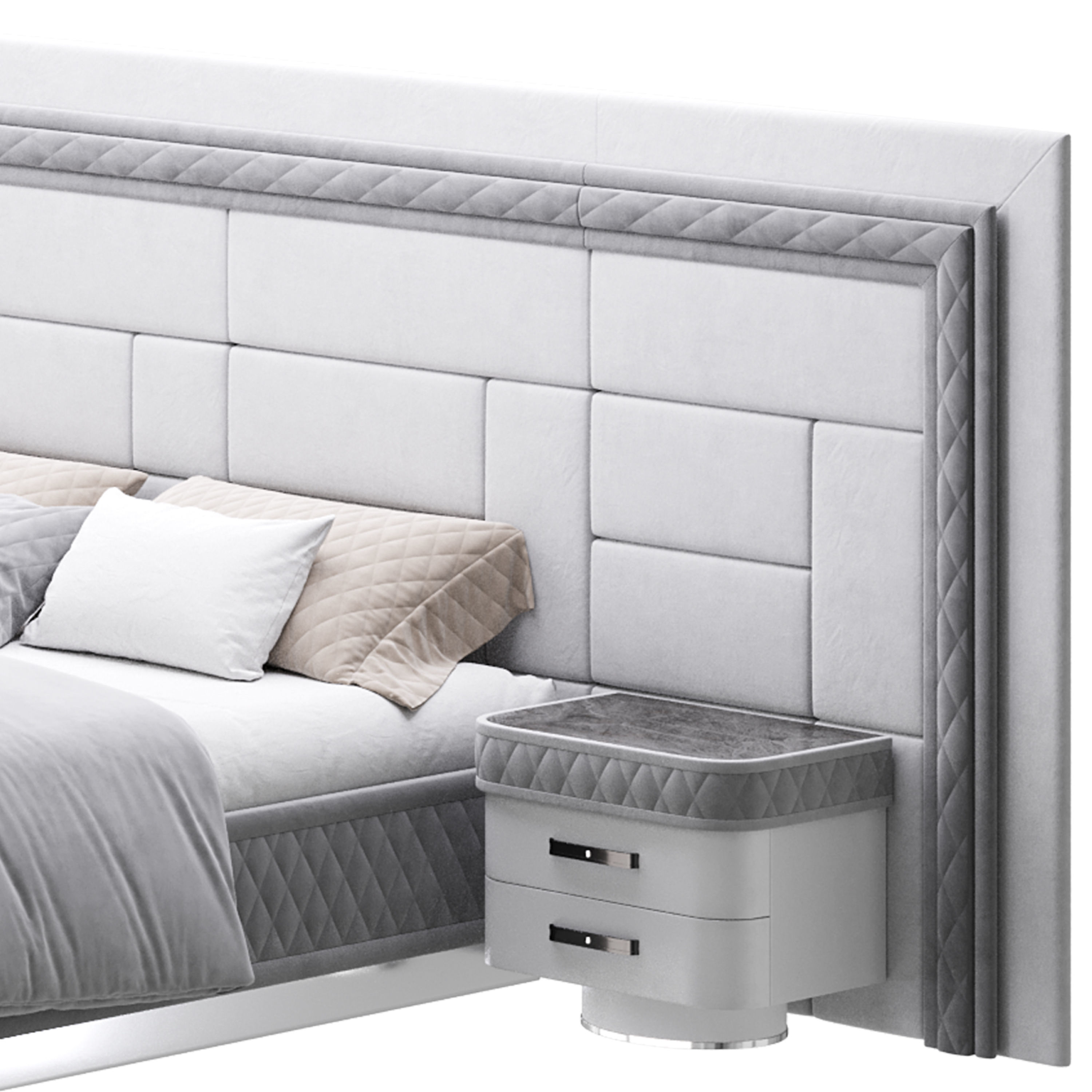 Bed diamond 3D model_13