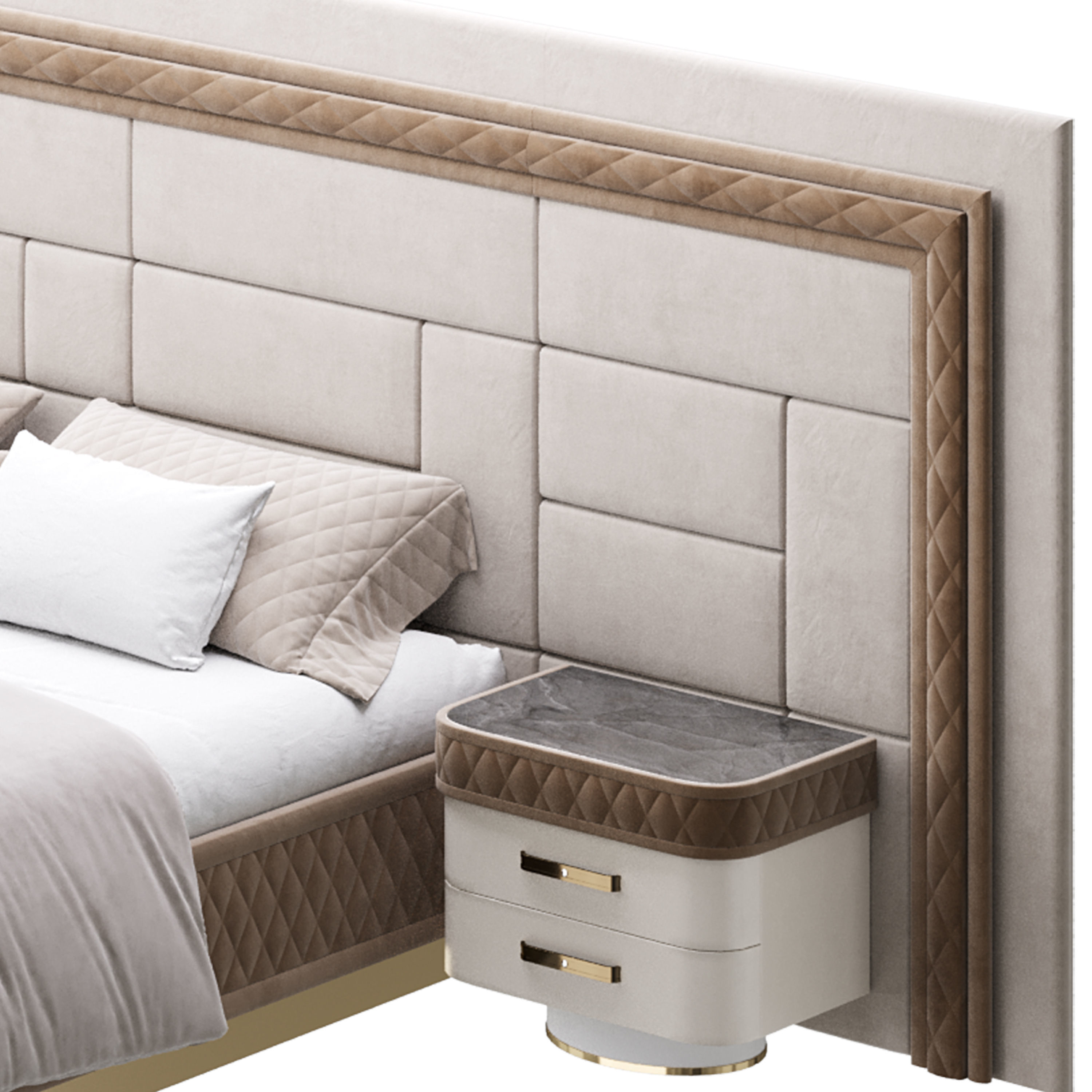 Bed diamond 3D model_14