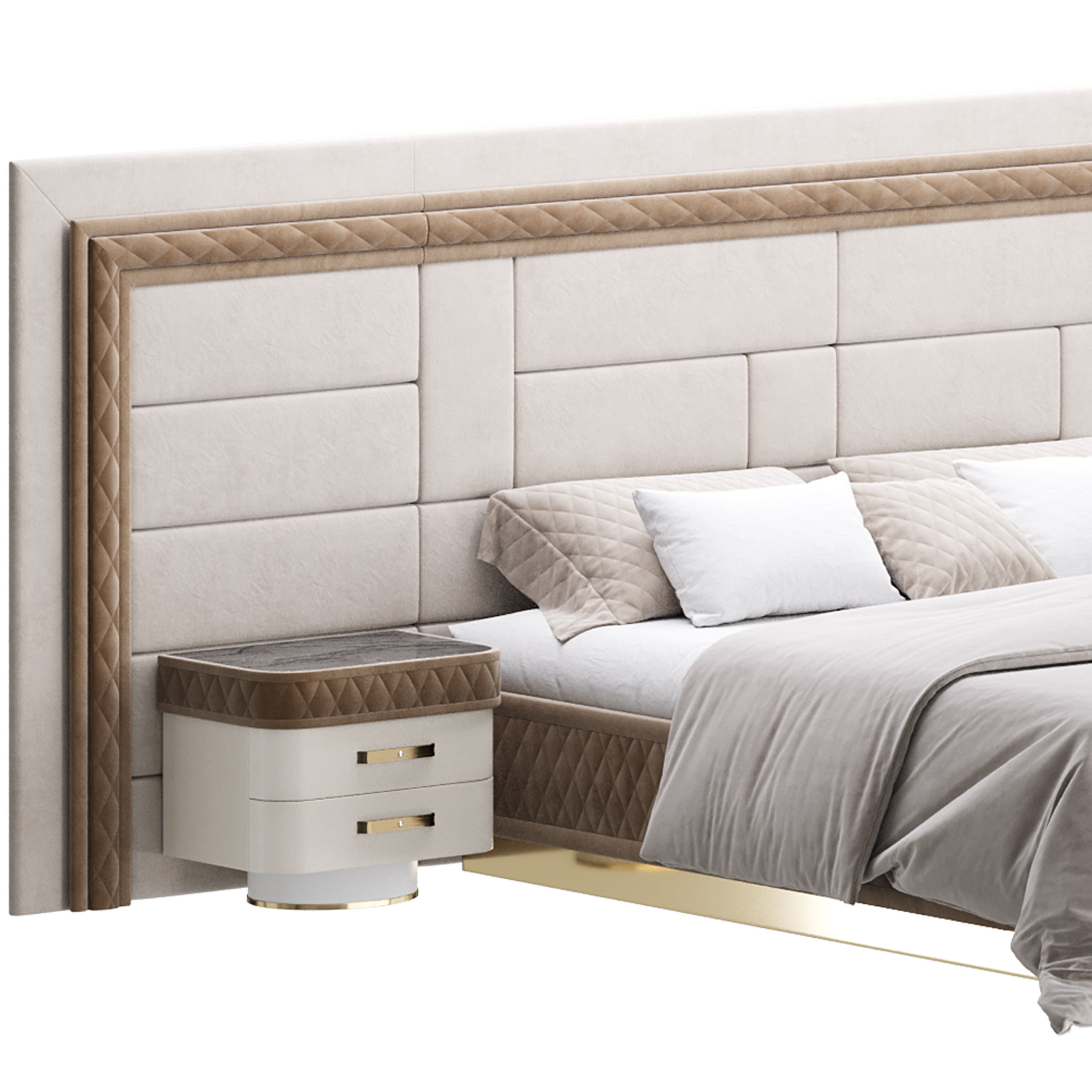 Bed diamond 3D model_10