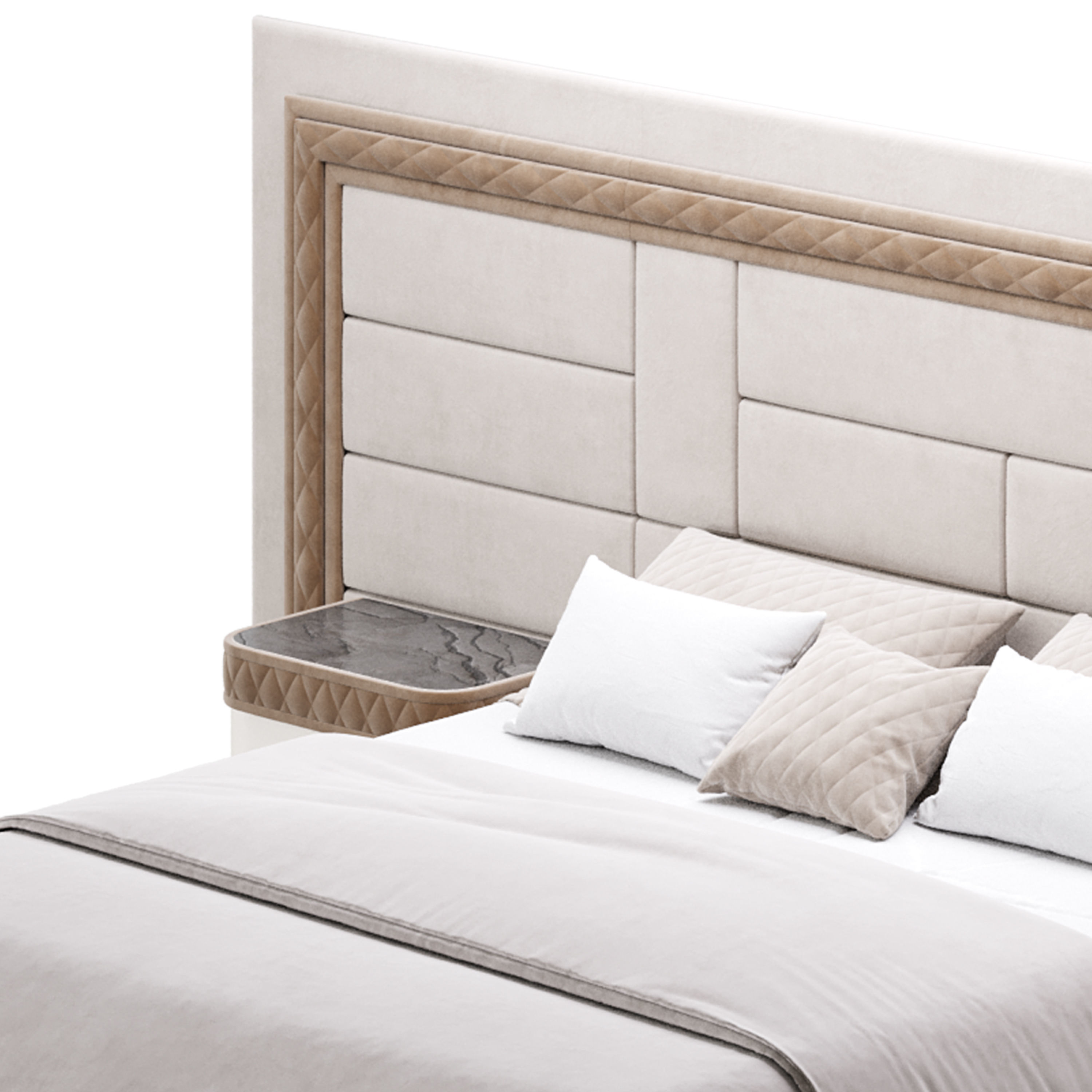 Bed diamond 3D model_8