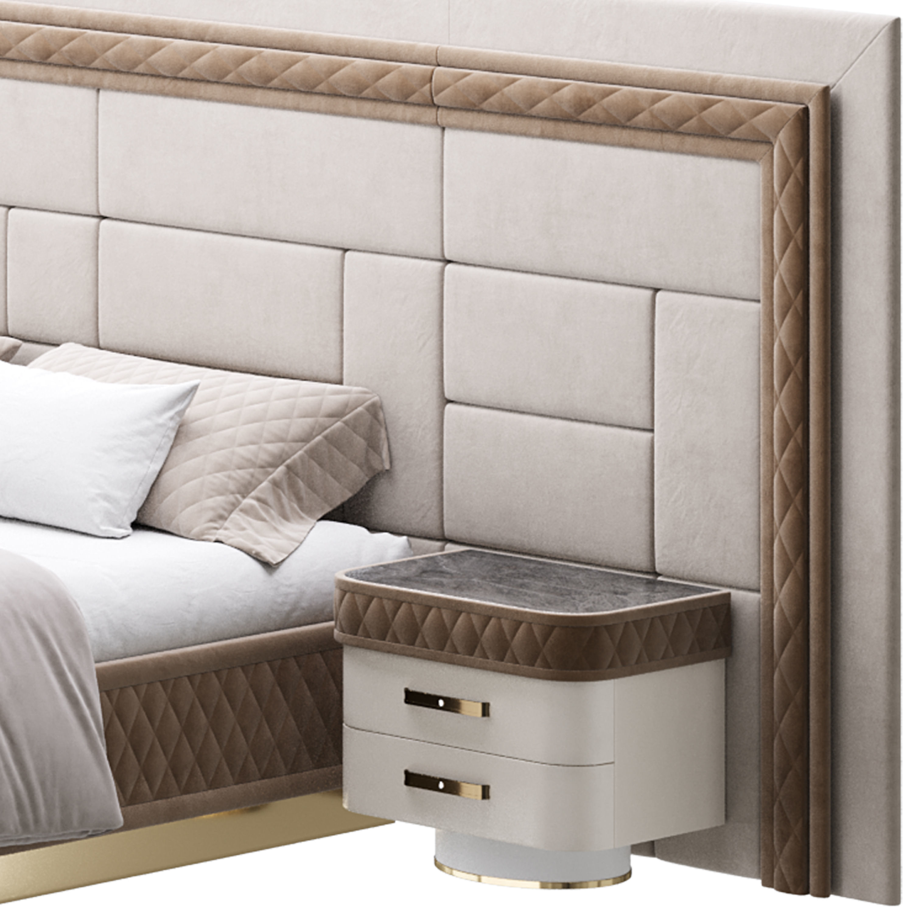 Bed diamond 3D model_12