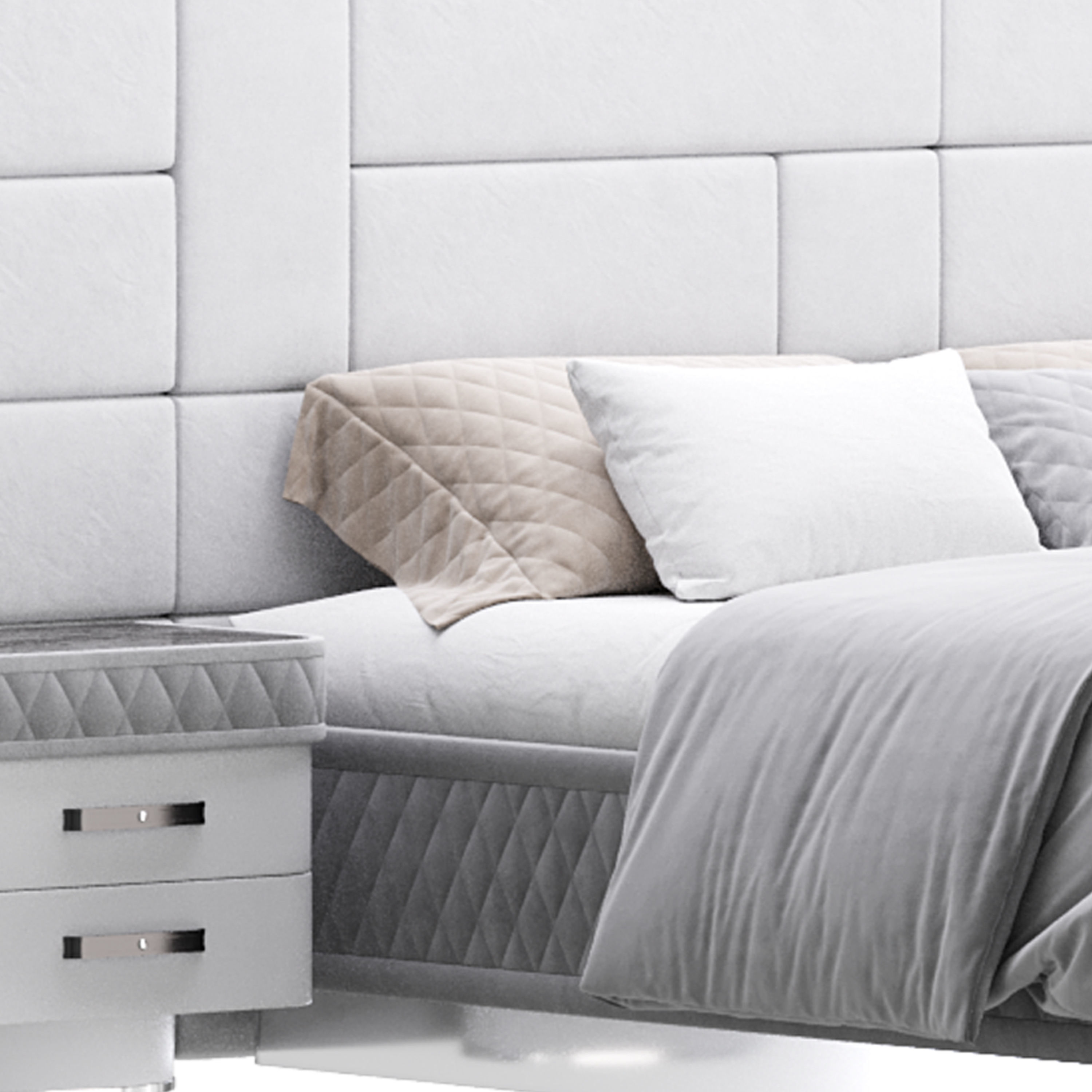 Bed diamond 3D model_11