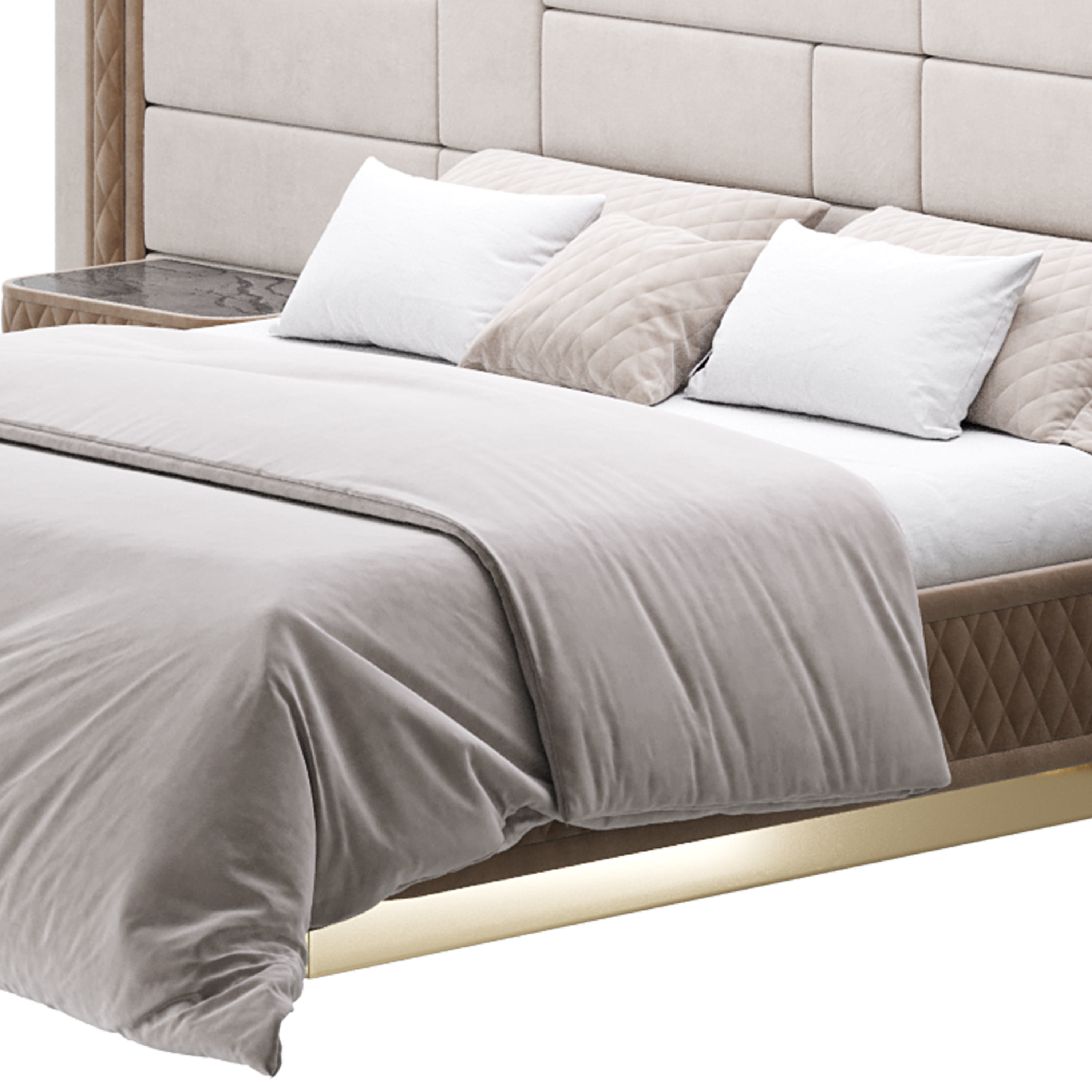 Bed diamond 3D model_9