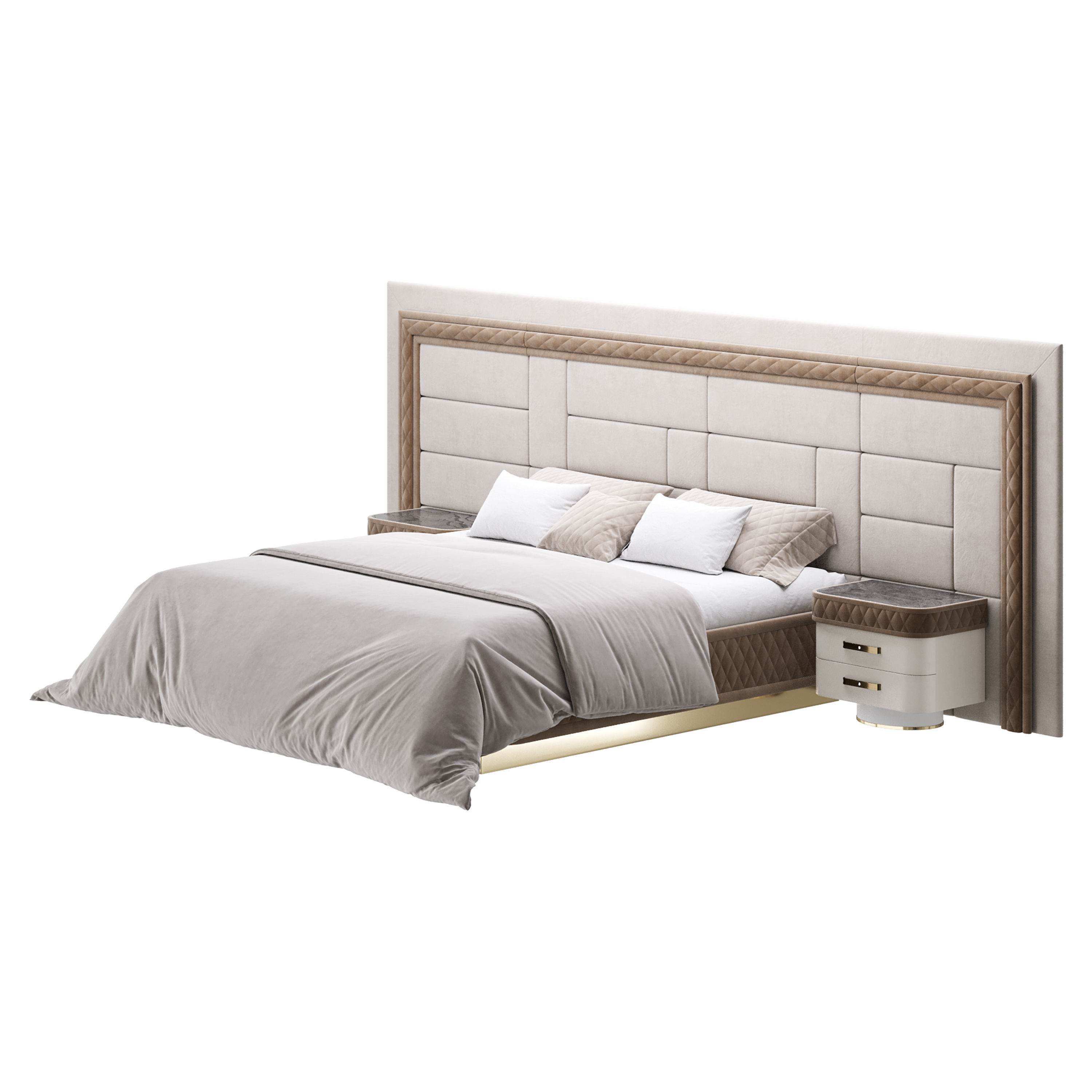 Bed diamond 3D model_6