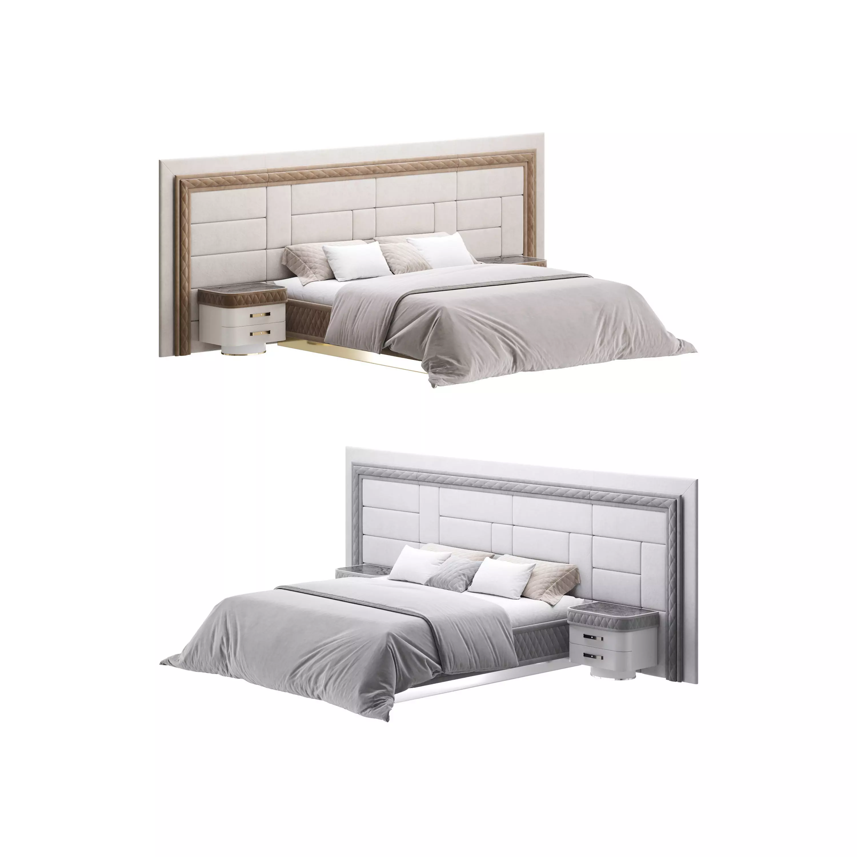 Bed diamond 3D model_0