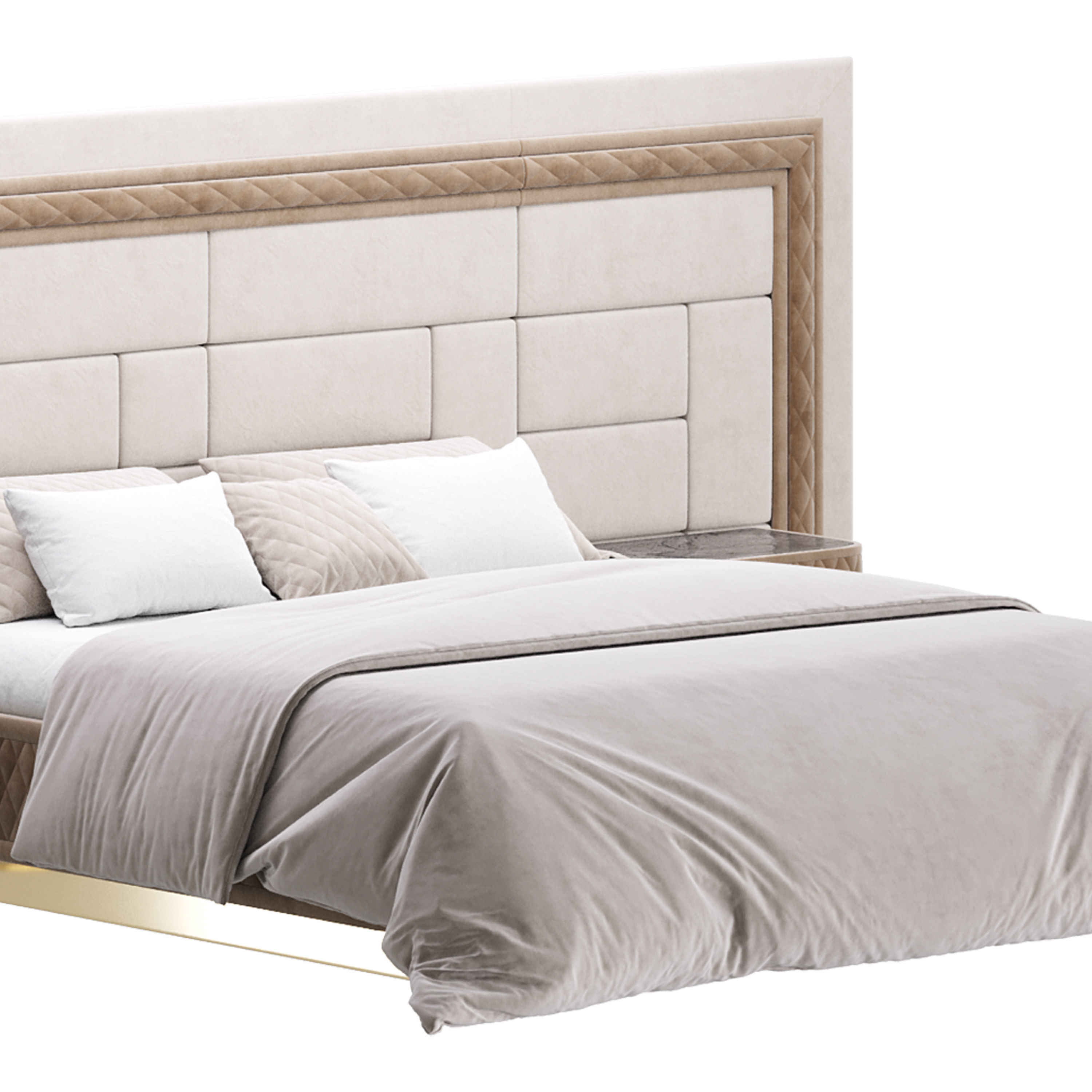 Bed diamond 3D model_3