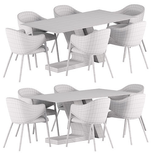 Dining chair 3D model 4