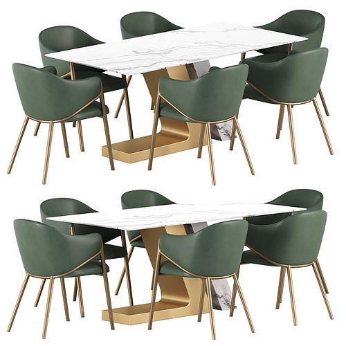 Dining chair 3D model 2