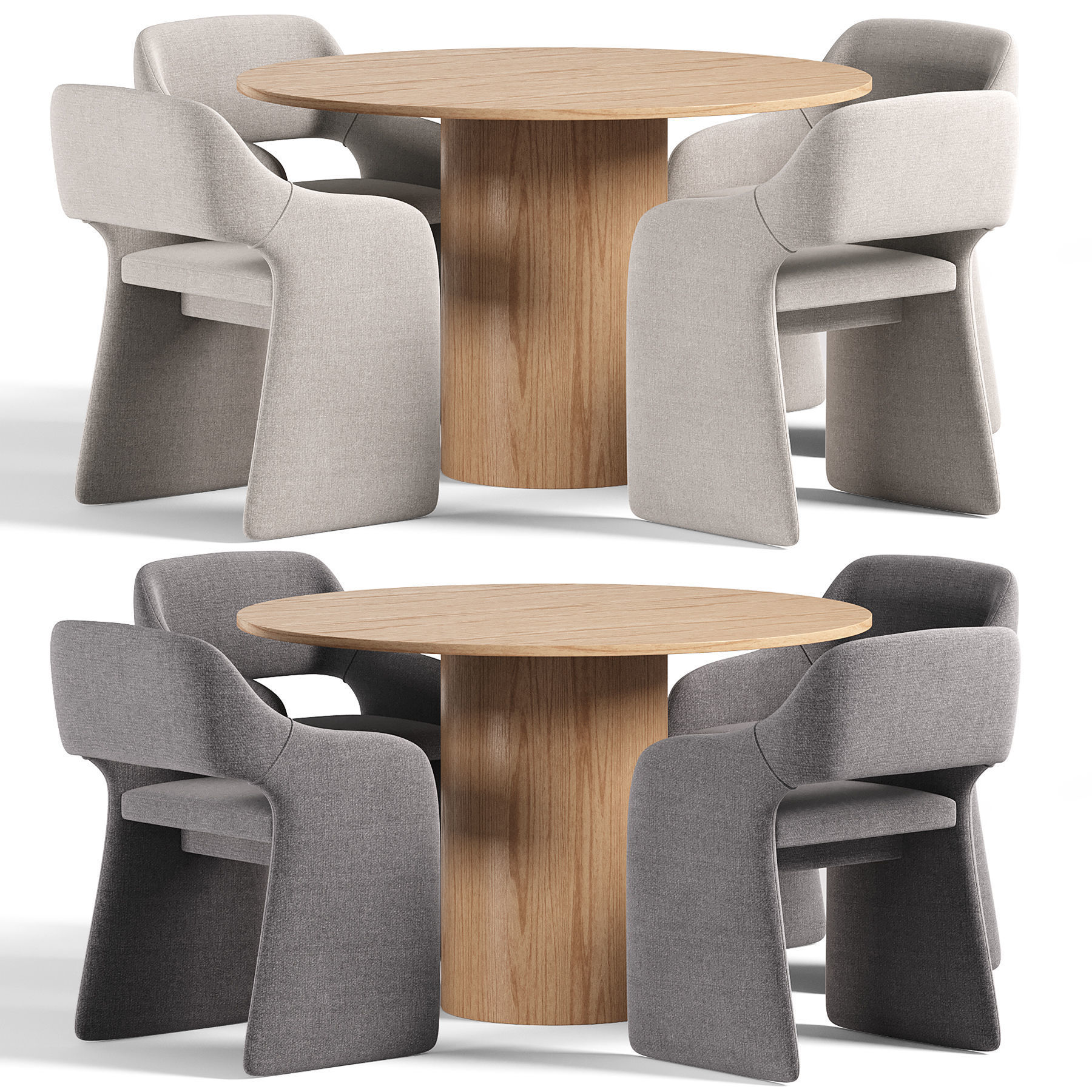 Chair E7 6 By Ellipse And Type Dining Chair 3D model_2