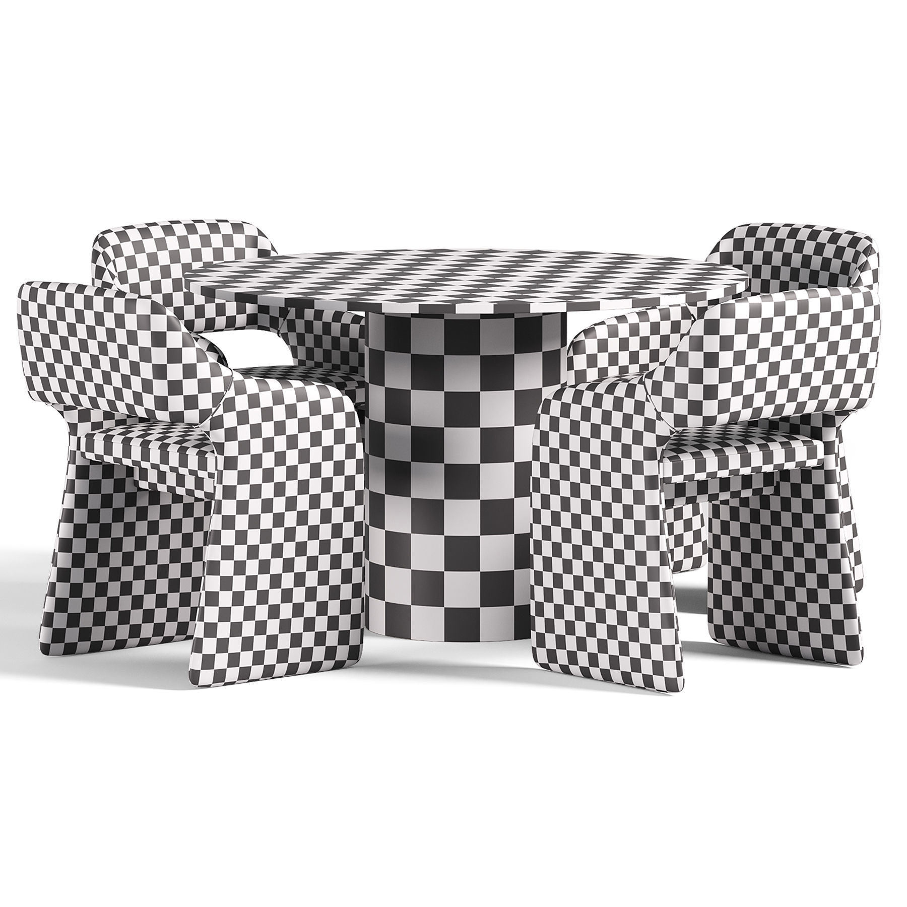 Chair E7 6 By Ellipse And Type Dining Chair 3D model_3