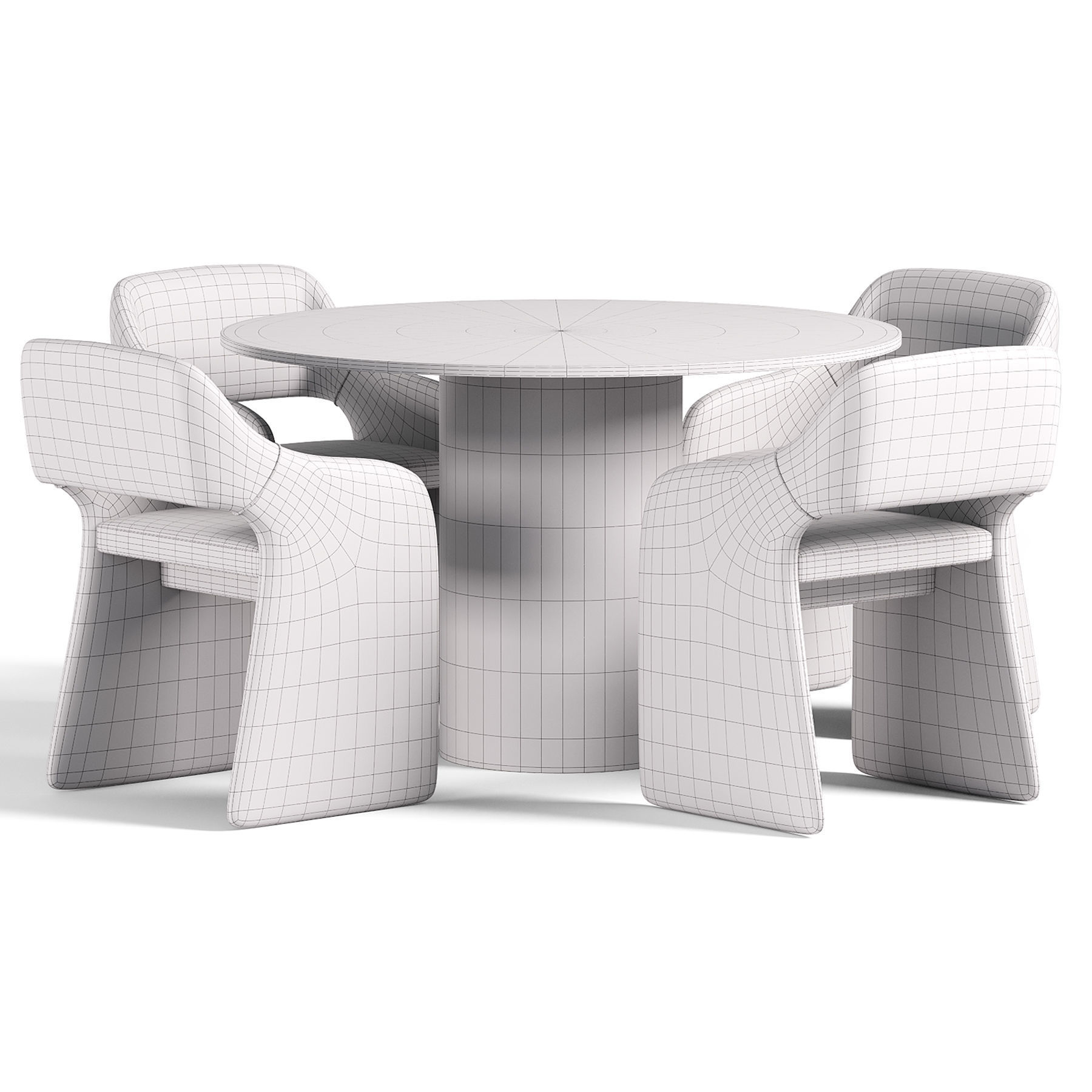 Chair E7 6 By Ellipse And Type Dining Chair 3D model_5
