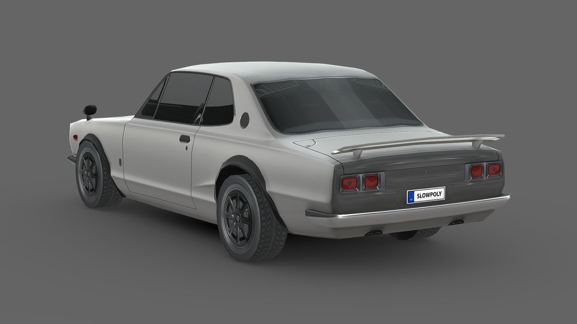 Nissan Skyline 1969 Low-poly 3D model_1