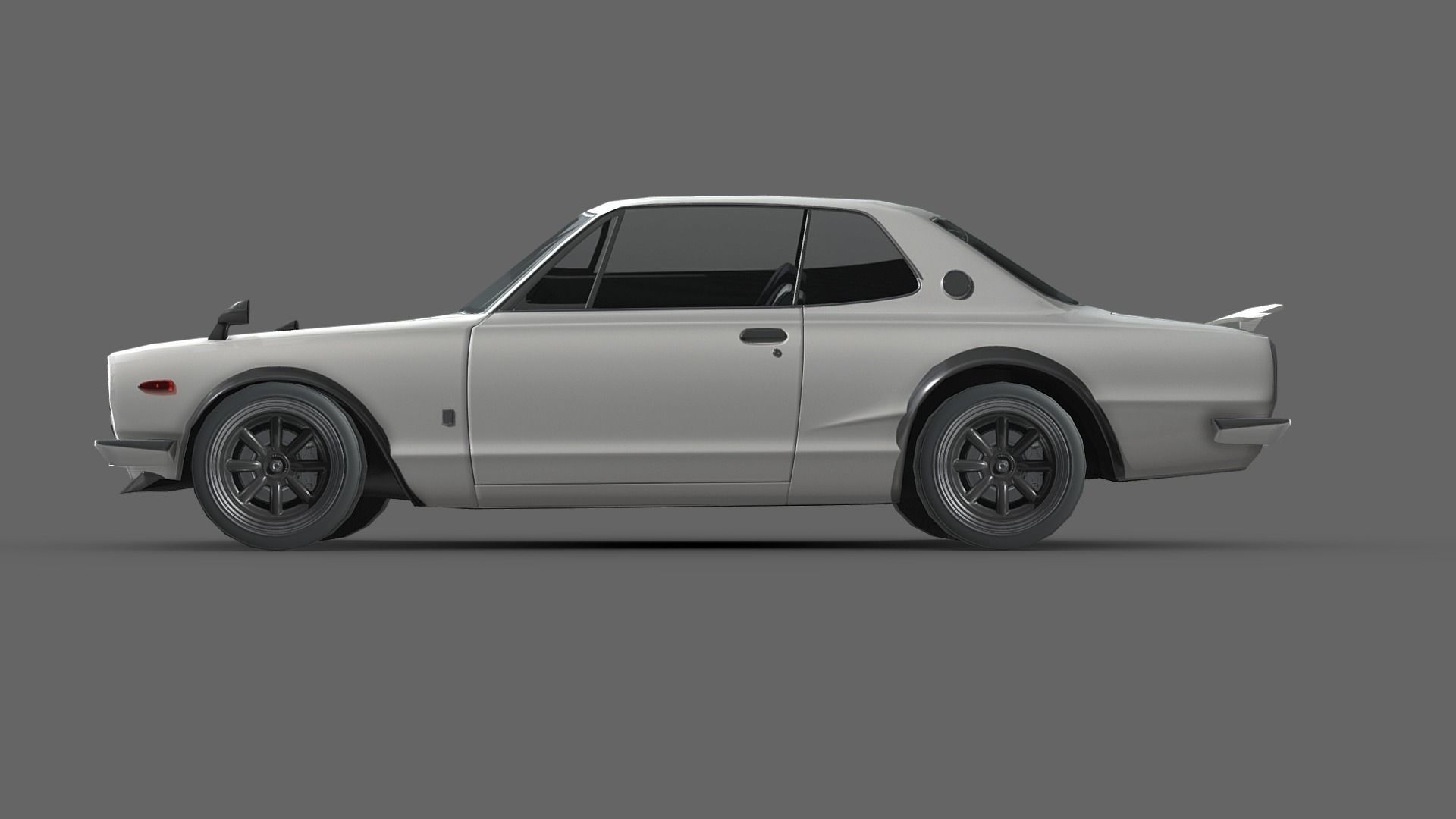 Nissan Skyline 1969 Low-poly 3D model_2