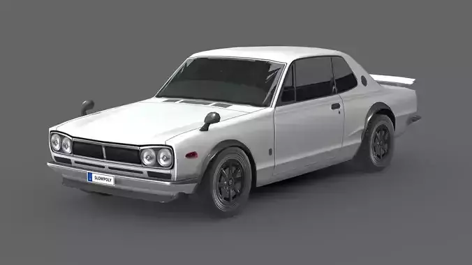 Nissan Skyline 1969 Low-poly 3D model