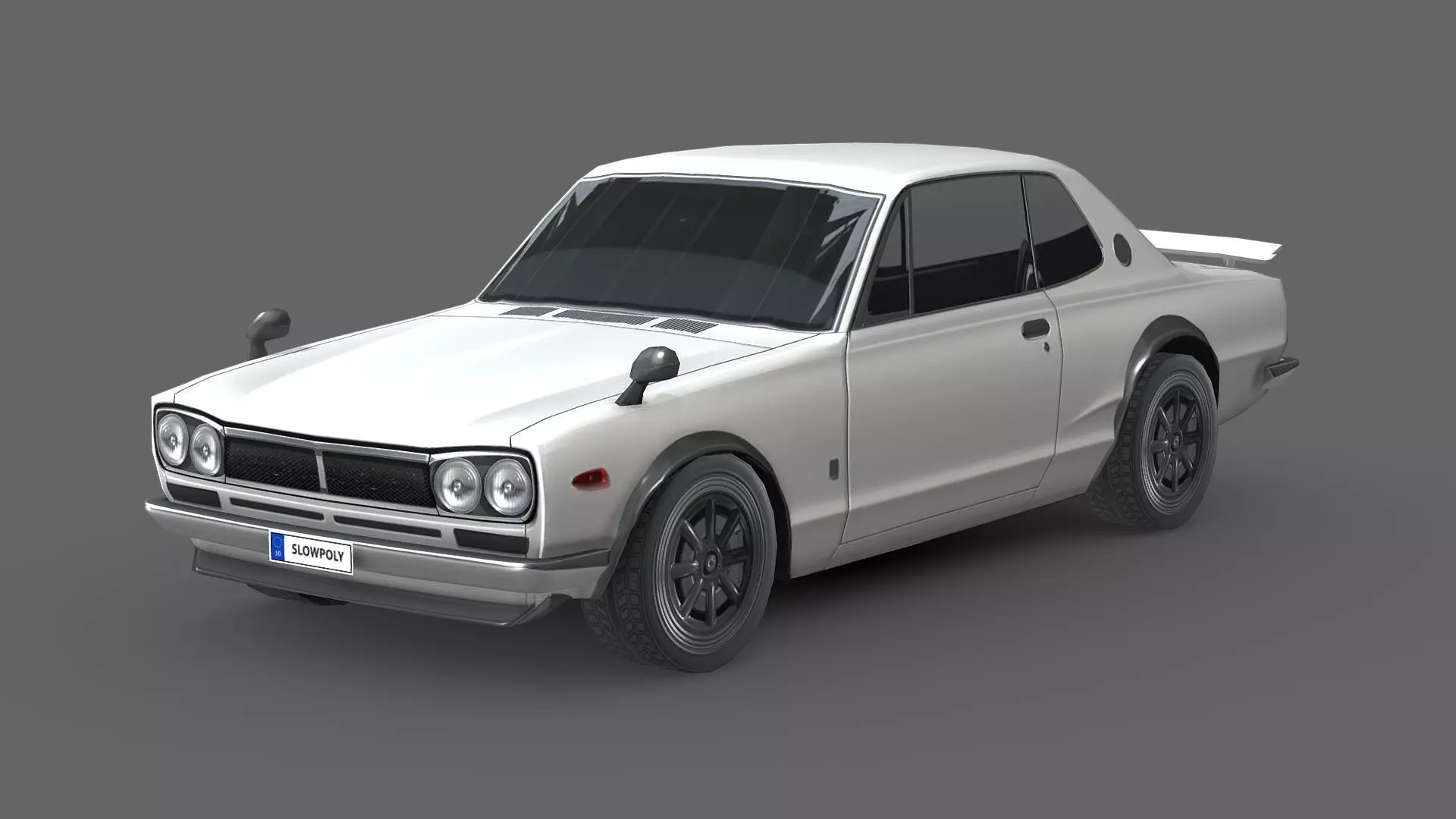 Nissan Skyline 1969 Low-poly 3D model_0