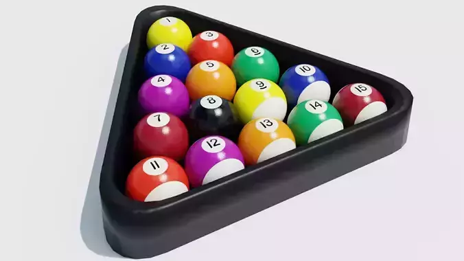 Billiard balls 3D model