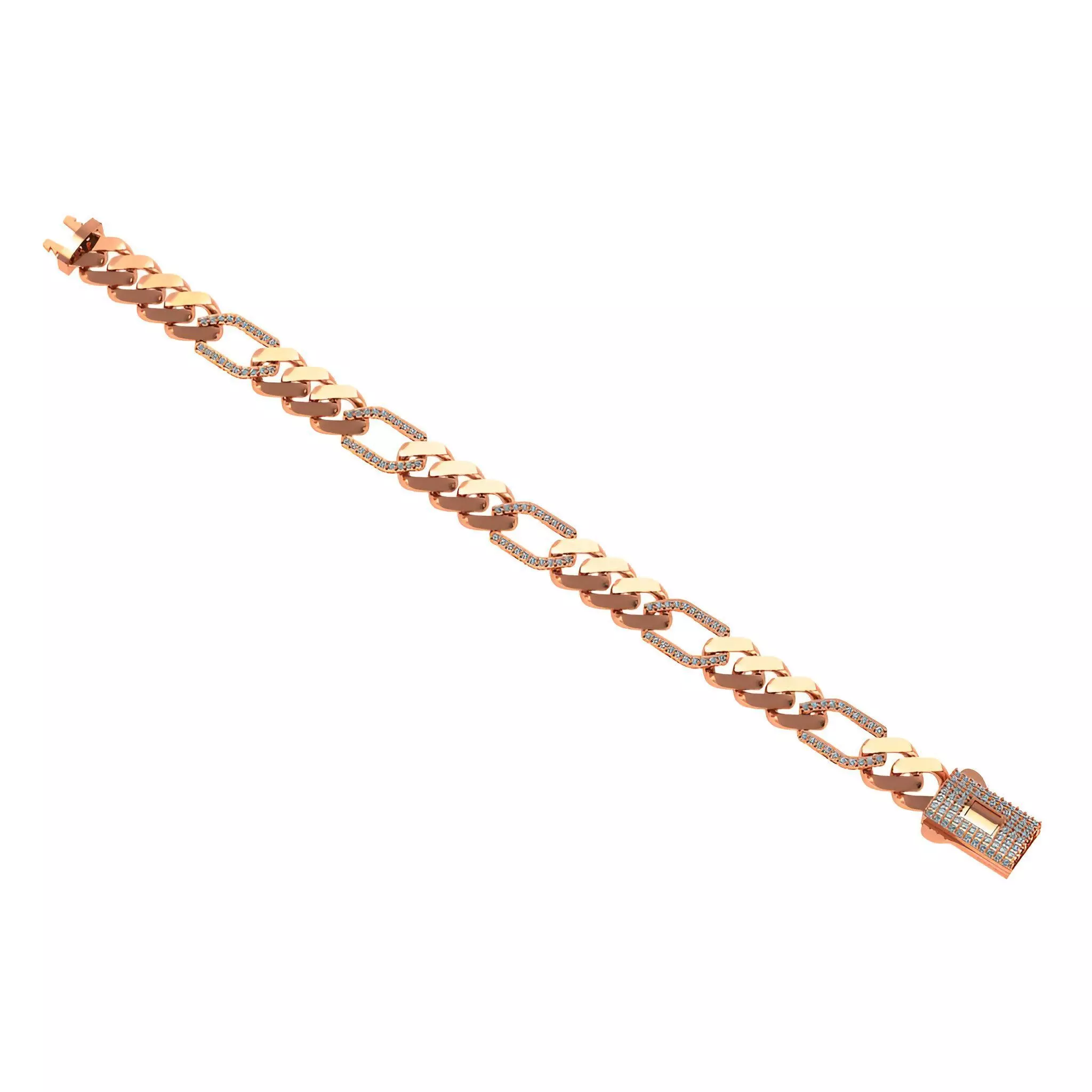 Cuban Chain Bracelet 3D print model