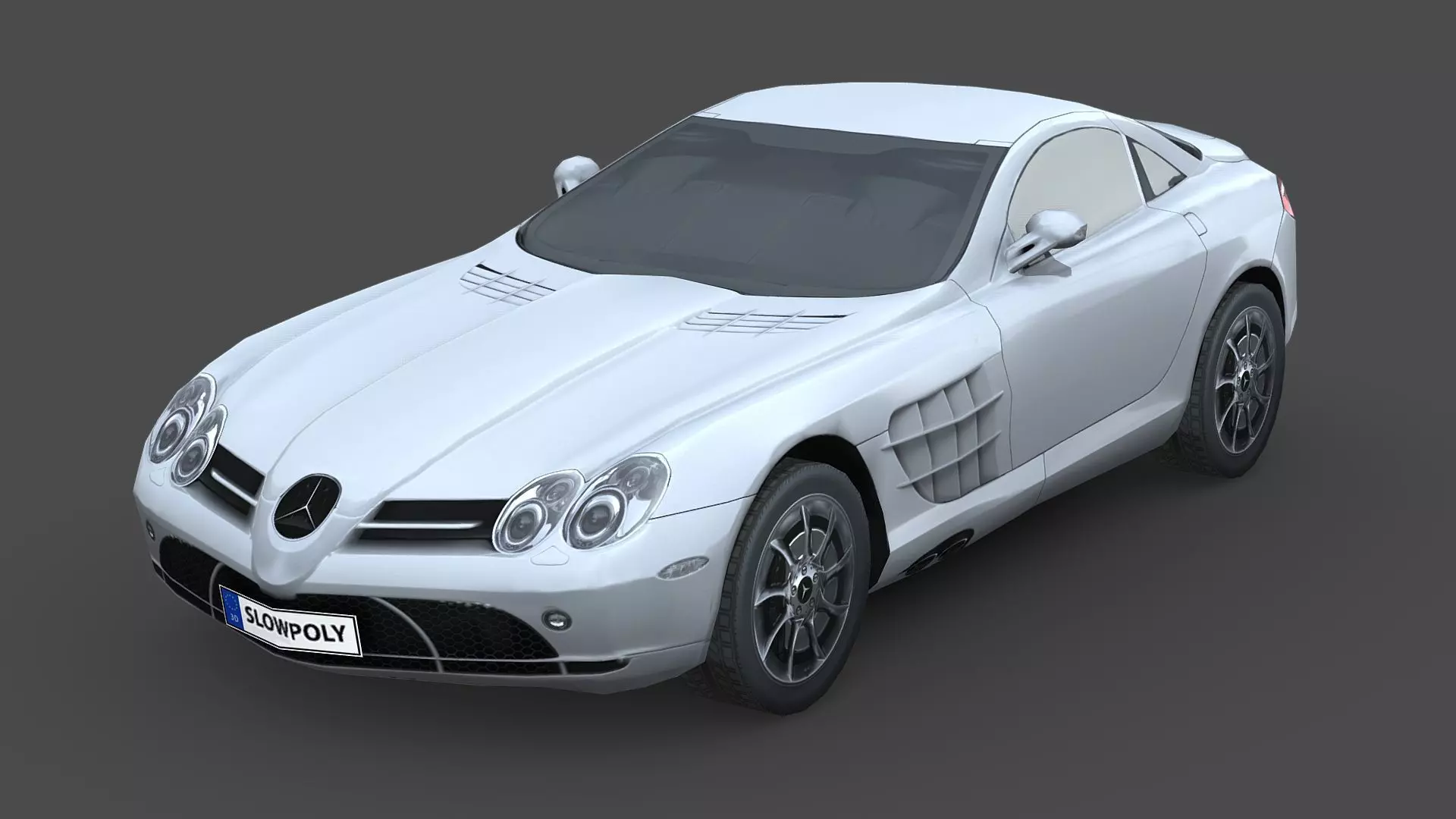 Mercedes-Benz SLR McLaren 2005 Free low-poly 3D model_0