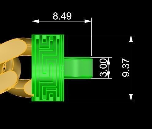 Cuban Chain Necklace for Bride and Groom 3D print model_8
