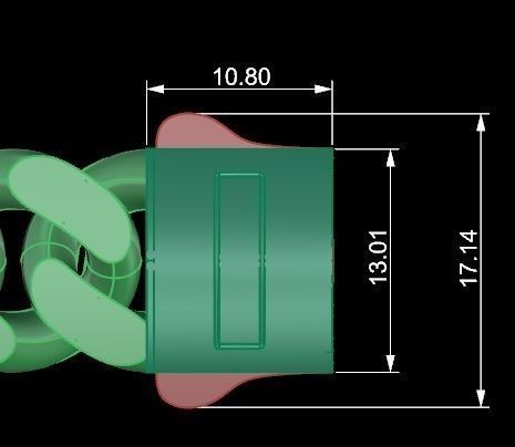 15-13 MM Cuban Chain Necklace  3D print model_7