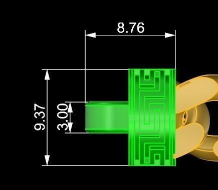 Cuban Chain Necklace 3D print model_4