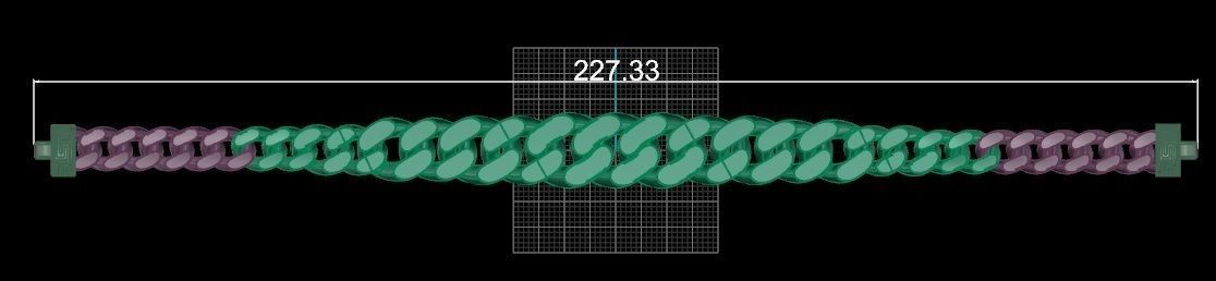Cuban Chain Bracelet 3D print model_4