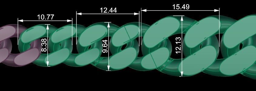 Cuban Chain Bracelet 3D print model_6