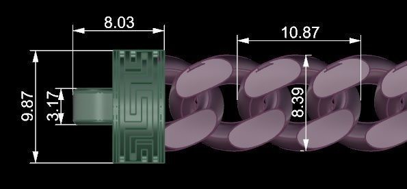 Cuban Chain Bracelet 3D print model_5