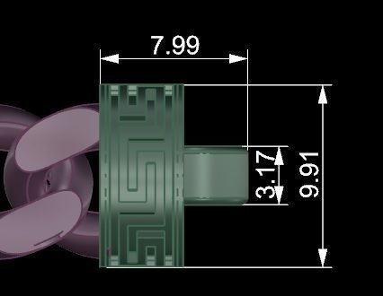 Cuban Chain Bracelet 3D print model_8