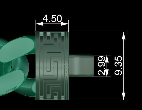 Cuban Chain Bracelet 3D print model_8