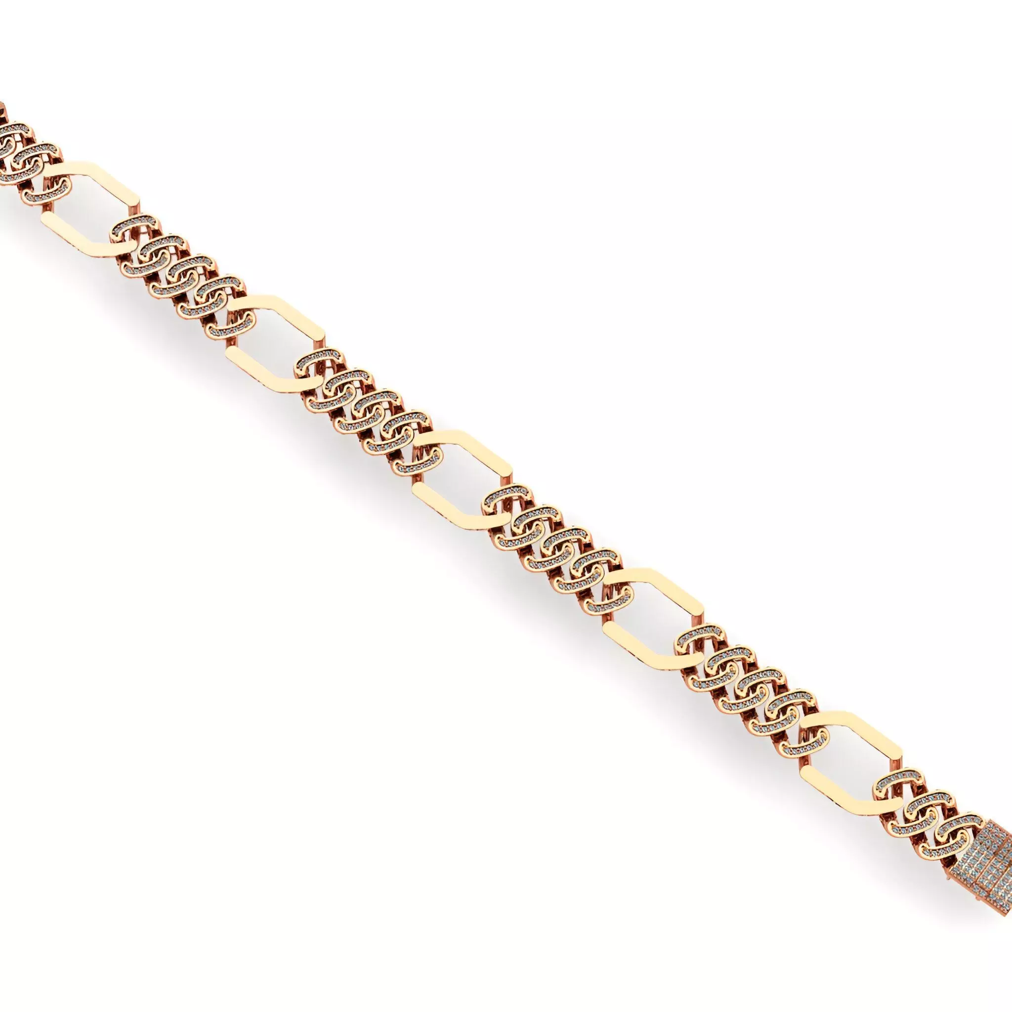 Cuban Chain Bracelet 3D print model