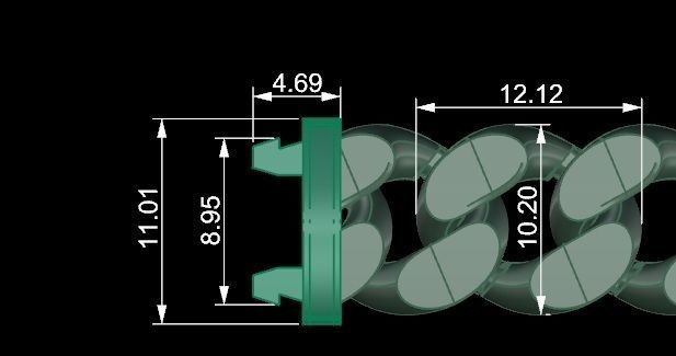 Cuban Chain Bracelet 3D print model_4