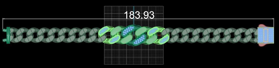 Cuban Chain Bracelet 3D print model_8