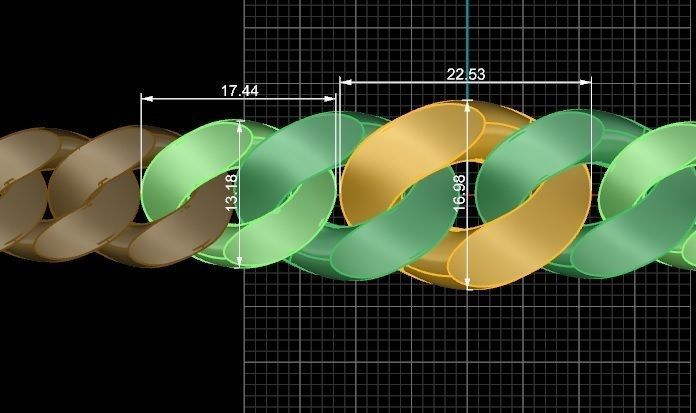 Cuban Chain Bracelet 3D print model_6