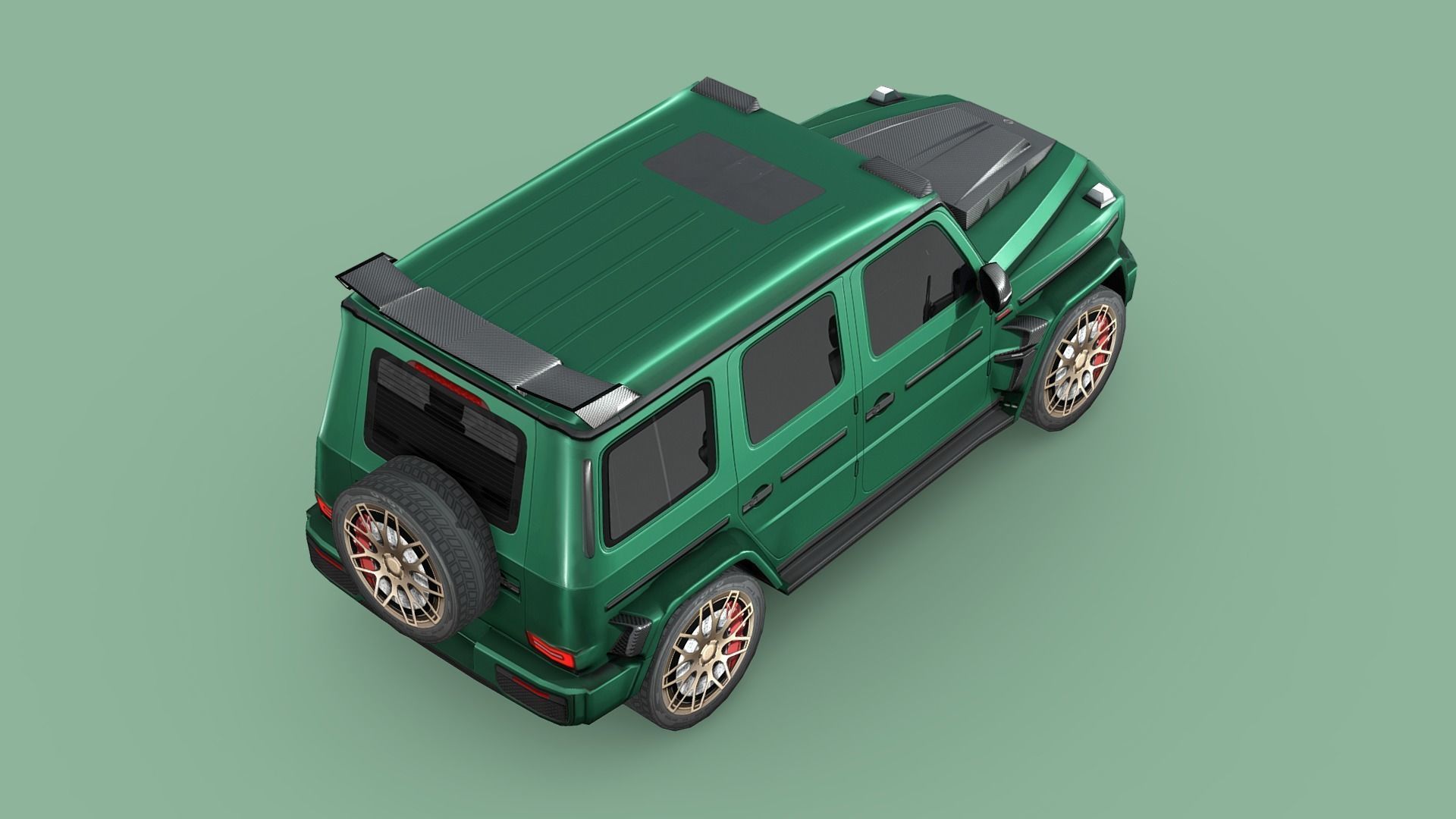 Mercedes-Benz AMG G63 BRABUS 700 Low-poly 3D model_4