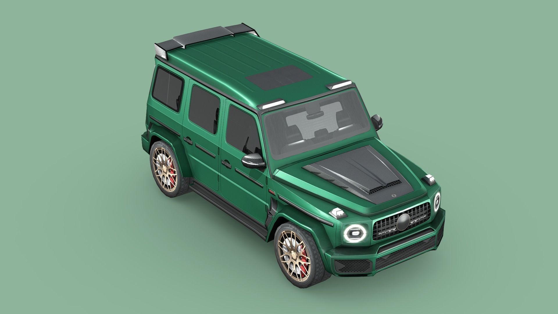 Mercedes-Benz AMG G63 BRABUS 700 Low-poly 3D model_3