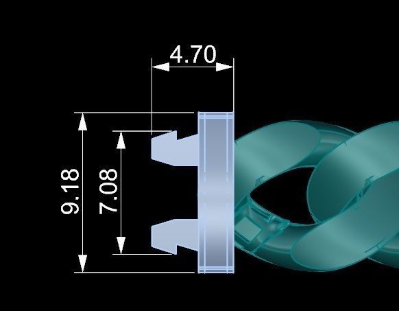  Cuban Chain Bracelet 3D print model_4