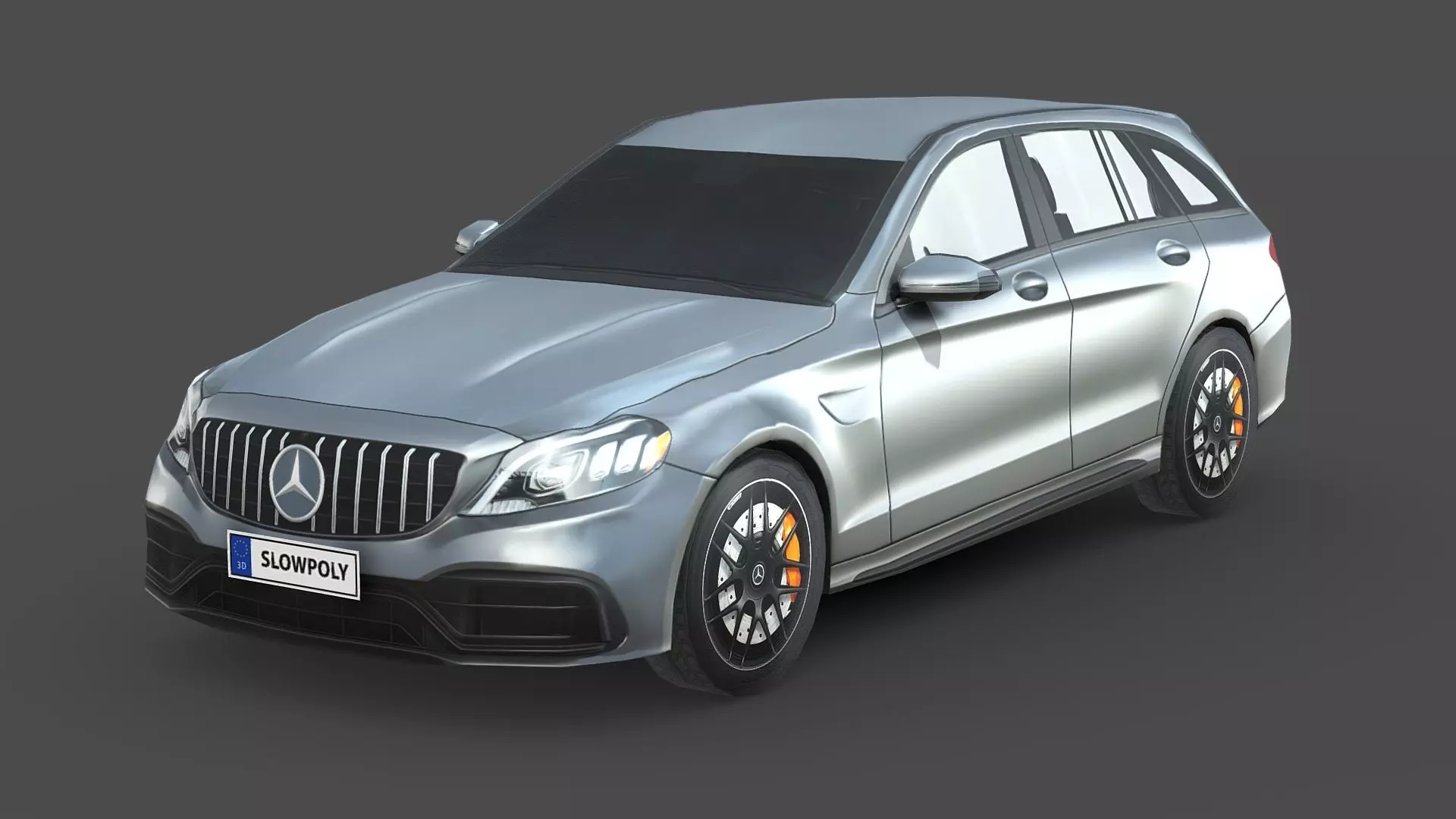 Mercedes Benz AMG C63 Estate Low-poly 3D model_0