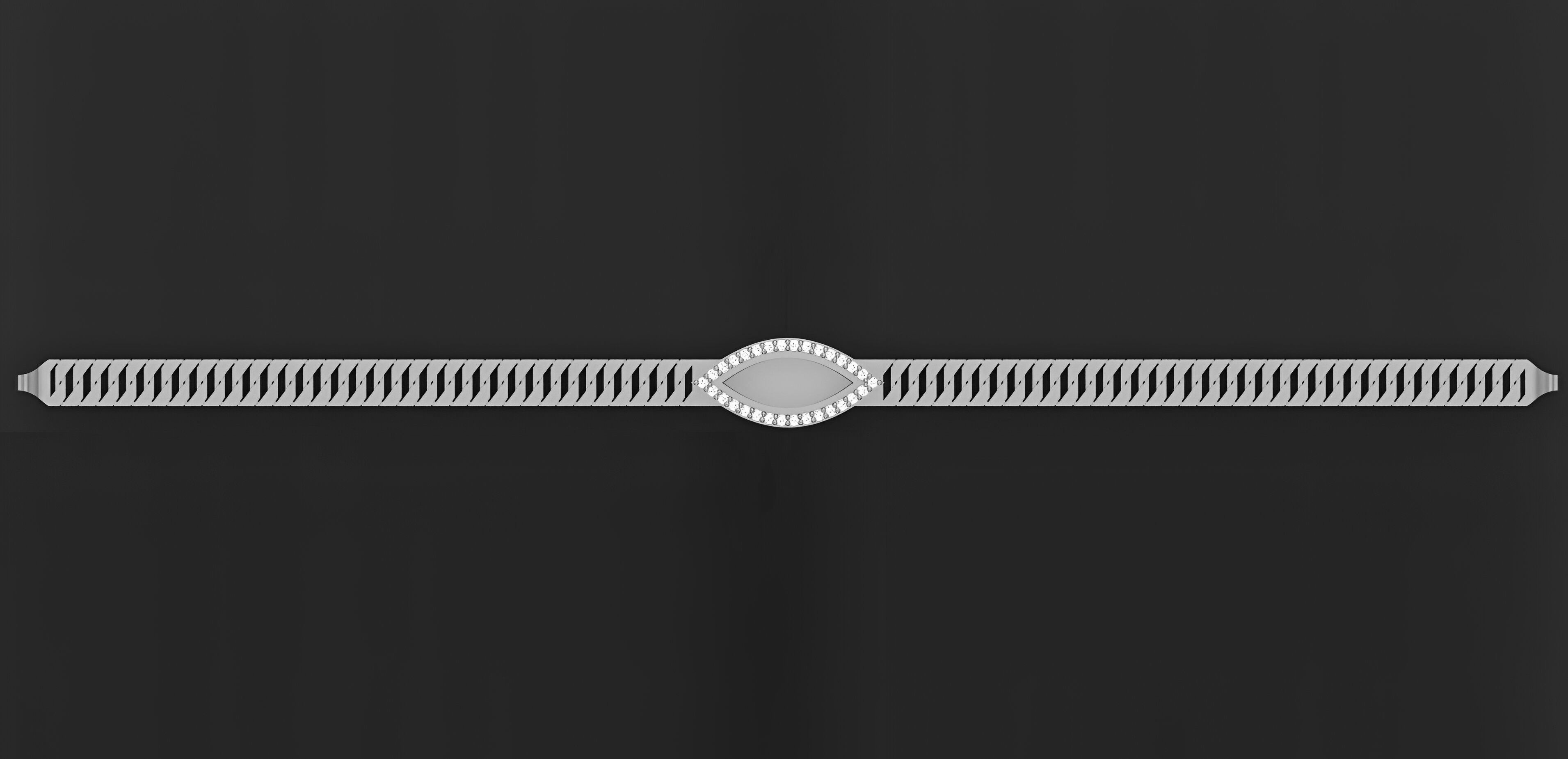 Gold Chain Bracelet 3D print model_8