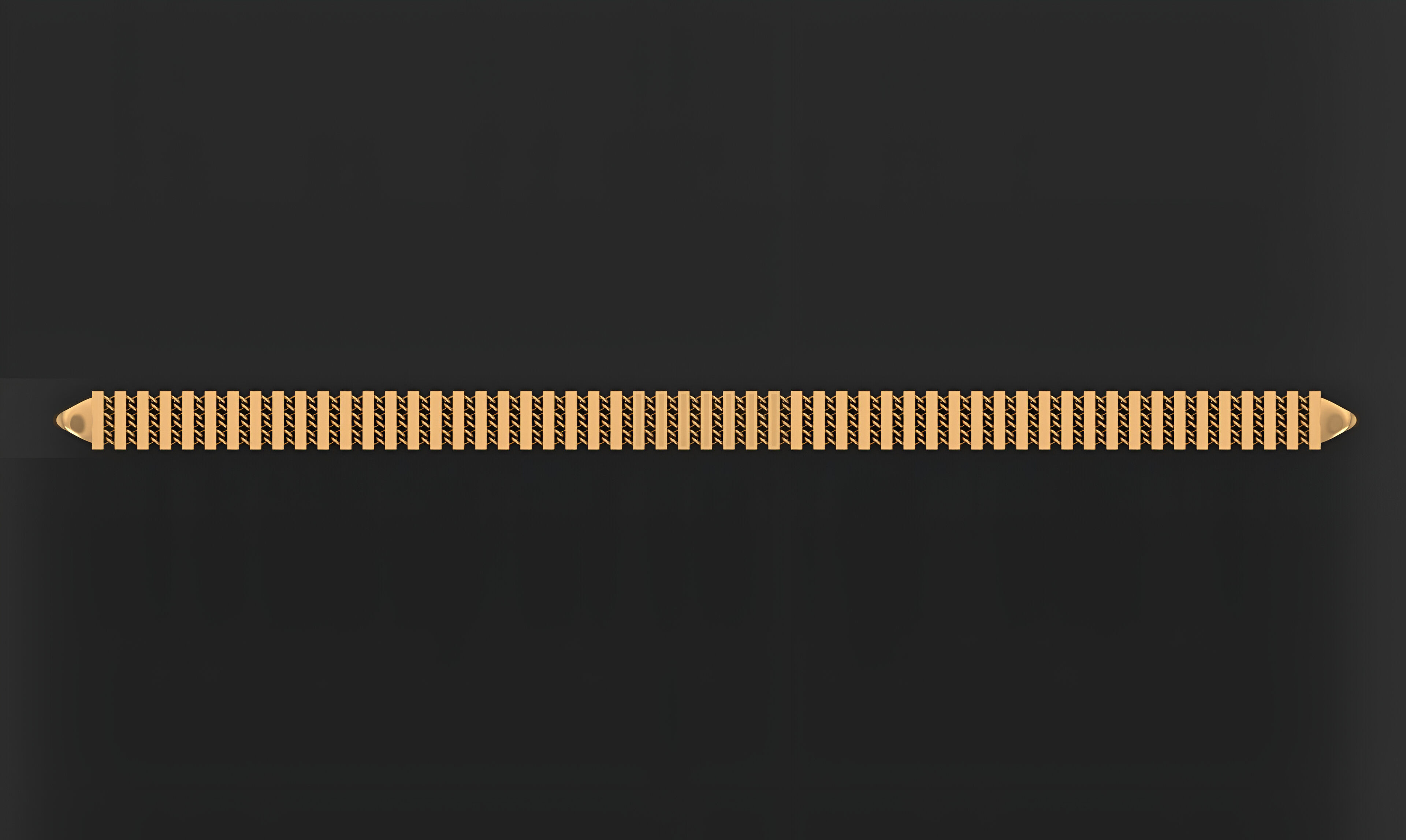 Gold Chain Bracelet 3D print model_2