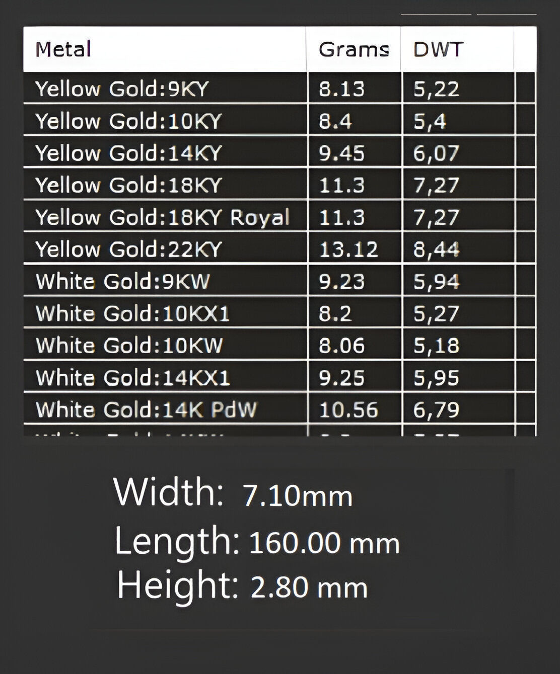 Gold Chain Bracelet 3D print model_6