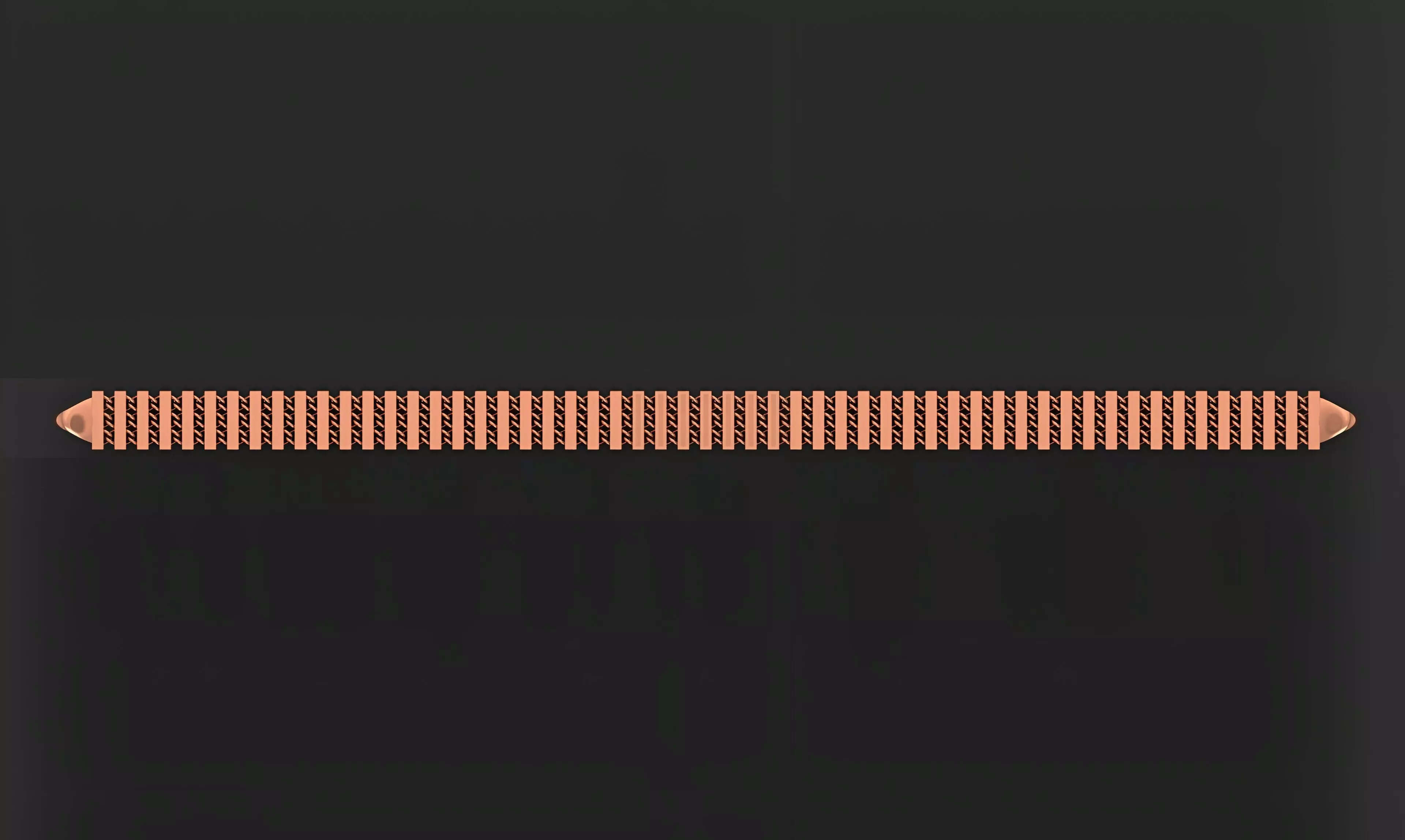 Gold Chain Bracelet 3D print model_0