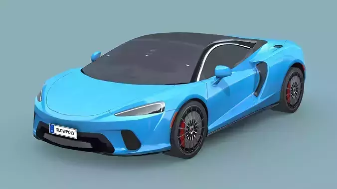 McLaren GT 2020 Low-poly 3D model McLaren GT 2020 Low-poly 3D model