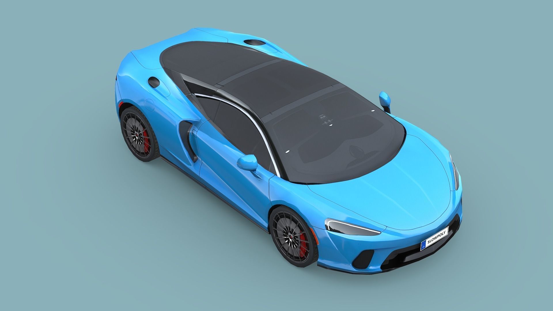McLaren GT 2020 Low-poly 3D model_3