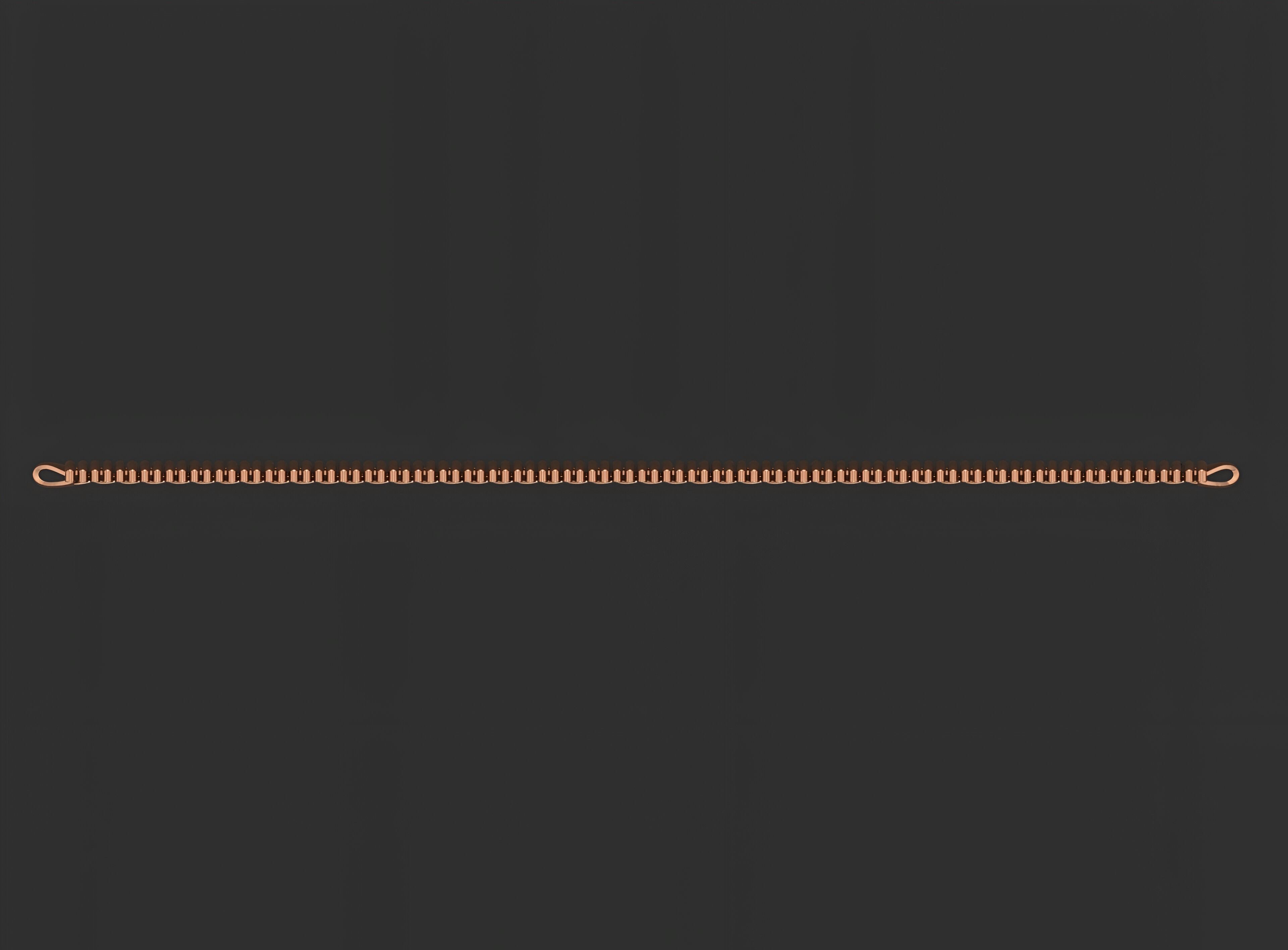 Gold Chain Bracelet 3D print model_6