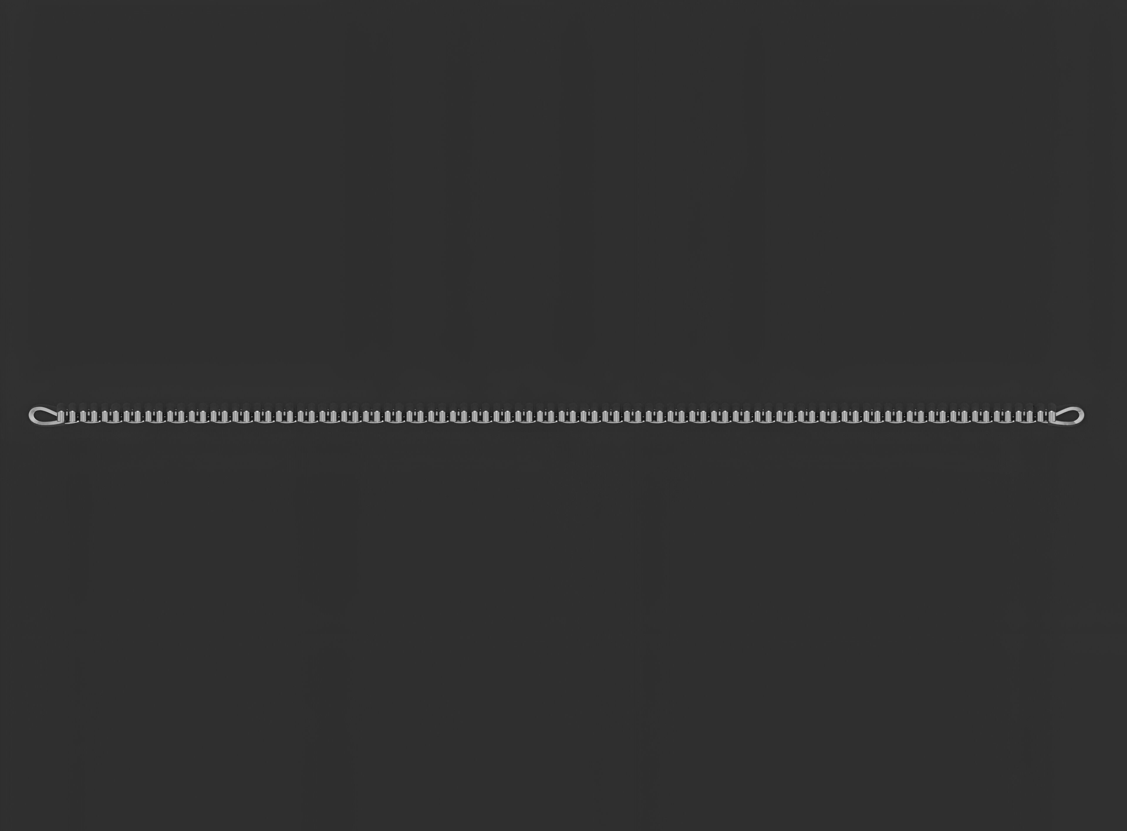 Gold Chain Bracelet 3D print model_9