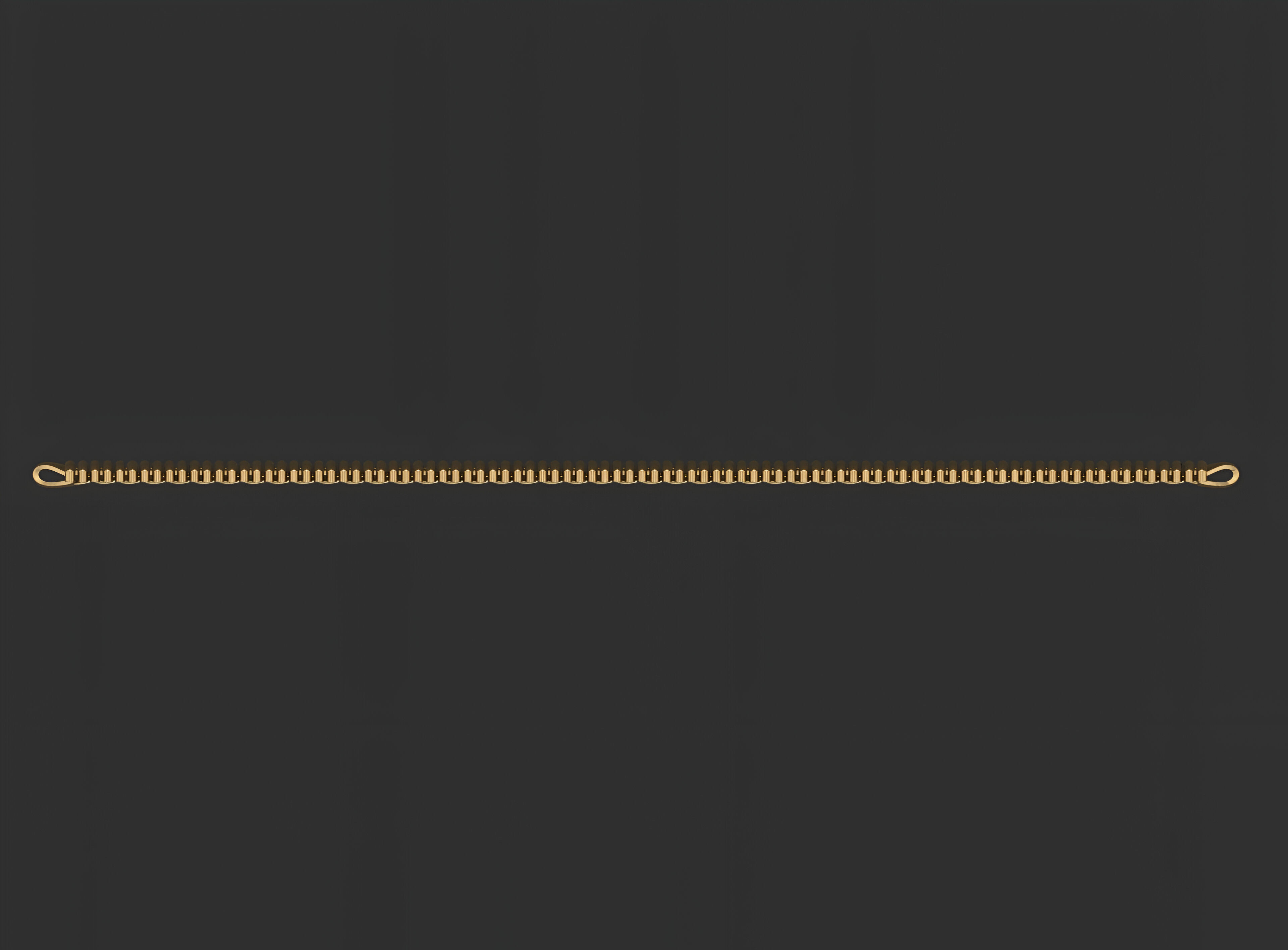 Gold Chain Bracelet 3D print model_4