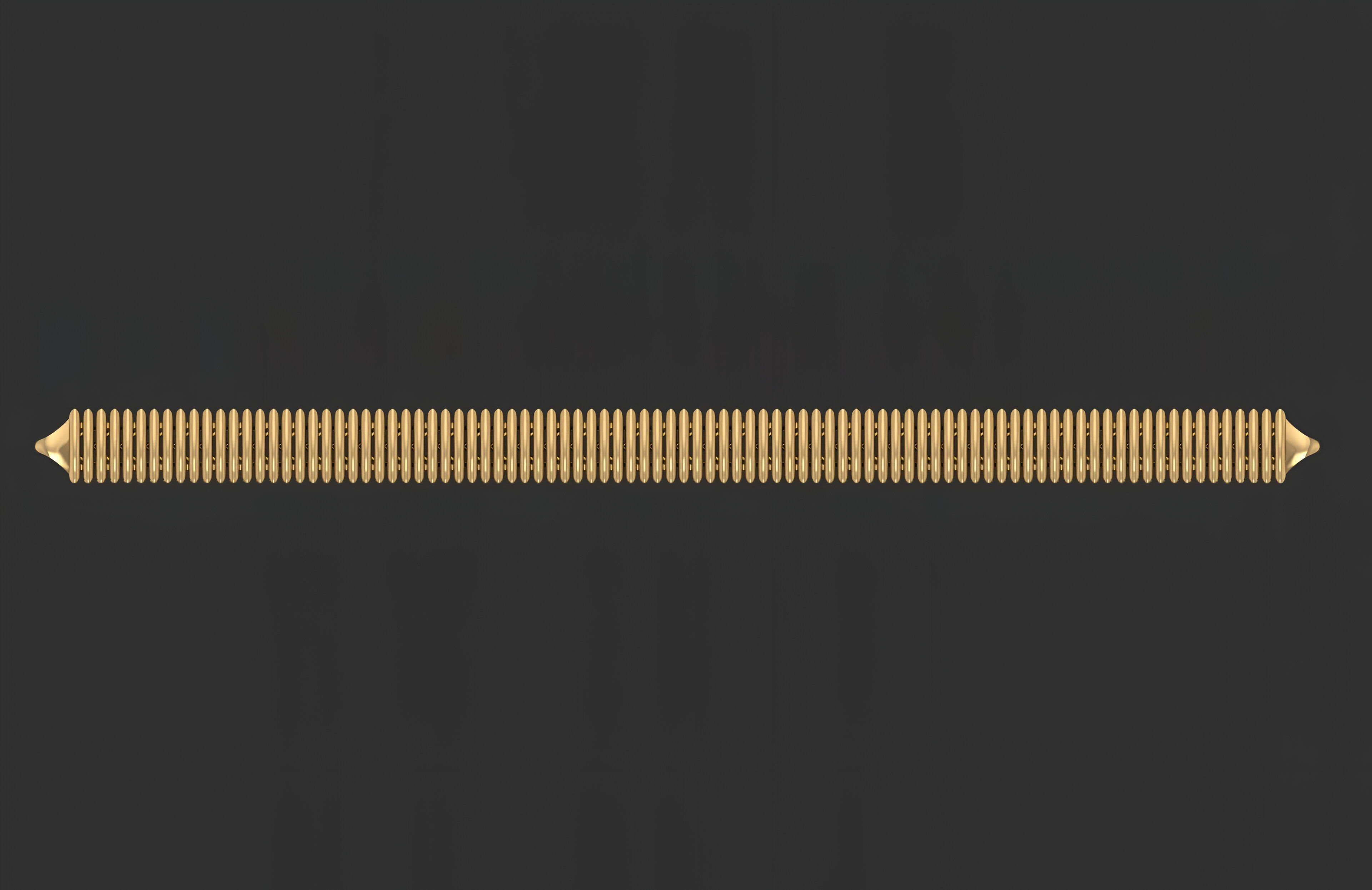 Gold Chain Bracelet 3D print model_3