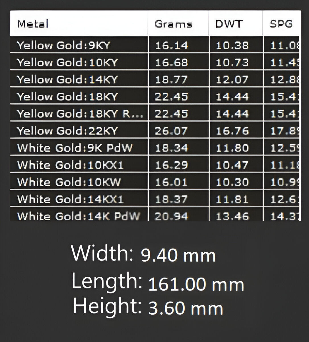 Gold Chain Bracelet 3D print model_2